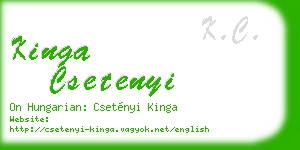 kinga csetenyi business card
